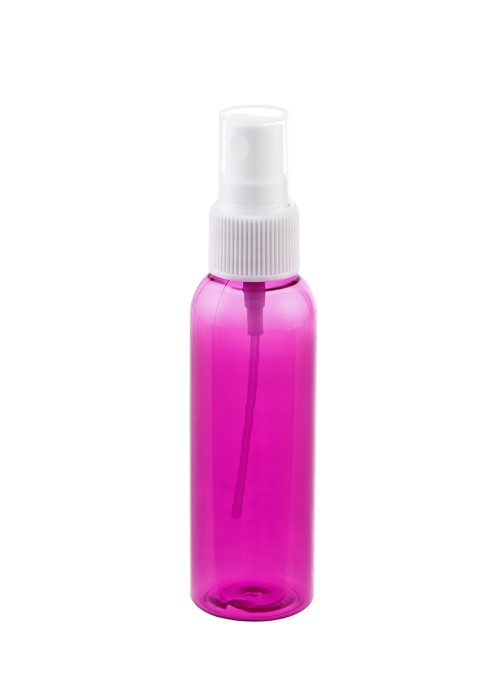 بطری مایع ضدعفونی کننده مایع تمیزکننده شیشه های گرد شیشه اسپری شفاف PET 60 میلی لیتری