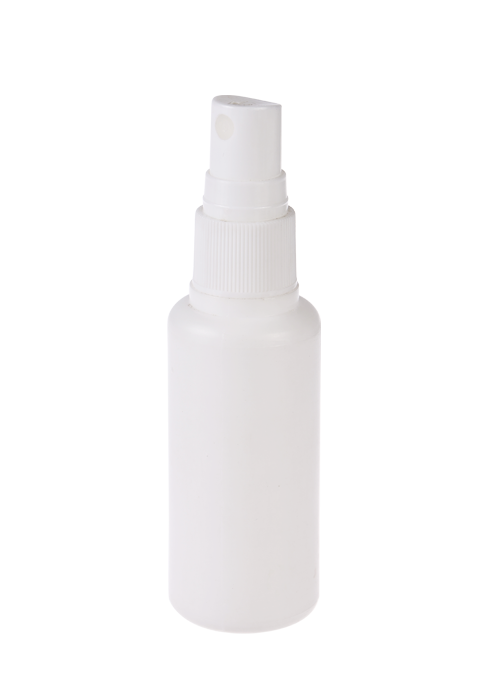 بطری شانه گرد اسپری PE سفید 60-100 میلی لیتری